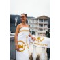  White towel with gold logo Aphrodite -  - Aphrodite Shop